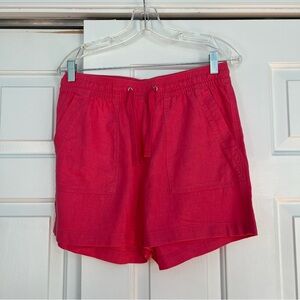 Women’s Nautica Hot Pink Linen Shorts Size Small